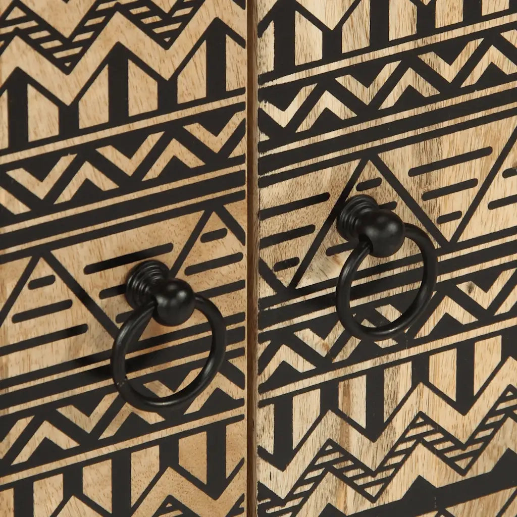 vidaXL Set Mobili da Bagno 2pz in Legno Massello di Mango