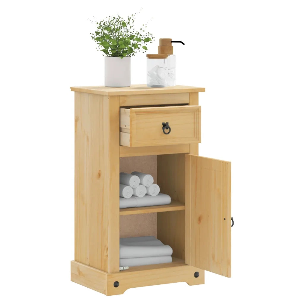 Mobile da Bagno | Armadio da bagno Corona 45x33x80 cm in Legno Massello di Pino