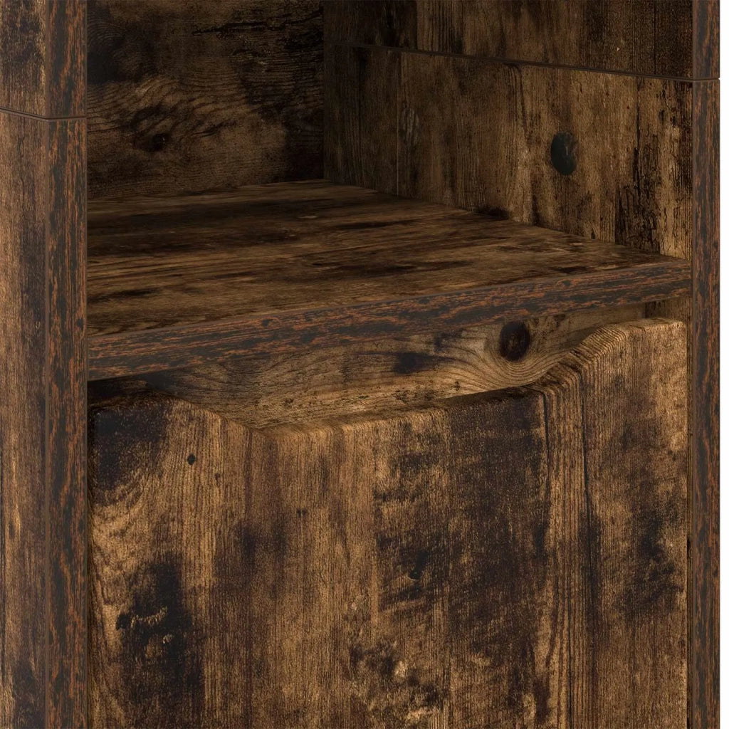 Mobile da Bagno con lo scaffale Rovere fumé 30,5 x 30 x 195 cm 888762
