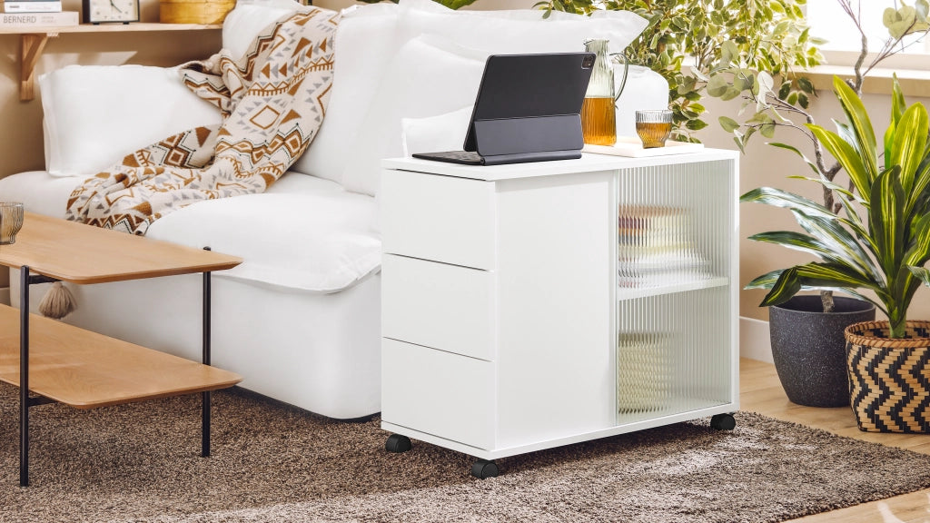 SoBuy Tavolino con ruote 75x35x61cm FBT141-W