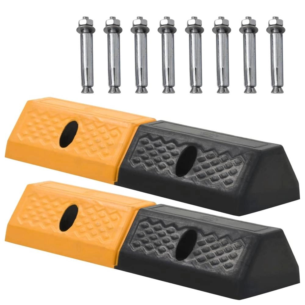 Parking Bumpers, 2 Pieces, Rubber, 49 X 15 X 9 Cm
