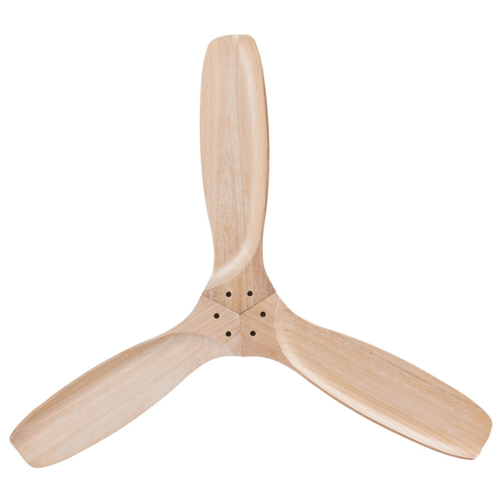 Ventilatore da soffitto in legno massiccio marrone chiaro Telecomando 5 opzioni di velocità Soggiorno rustico tradizionale Camera da letto