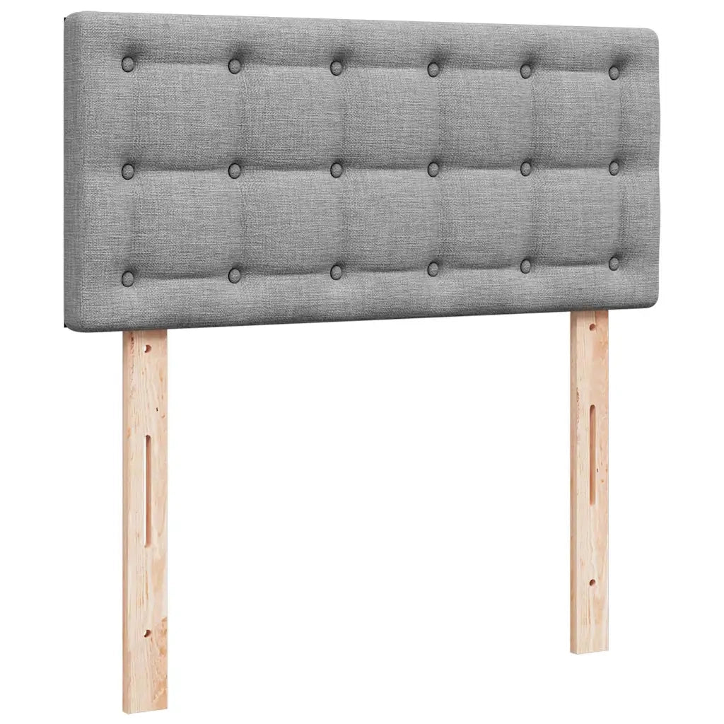 vidaXL Pouf Letto con Materasso e LED Grigio Chiaro 80x200cm Tessuto