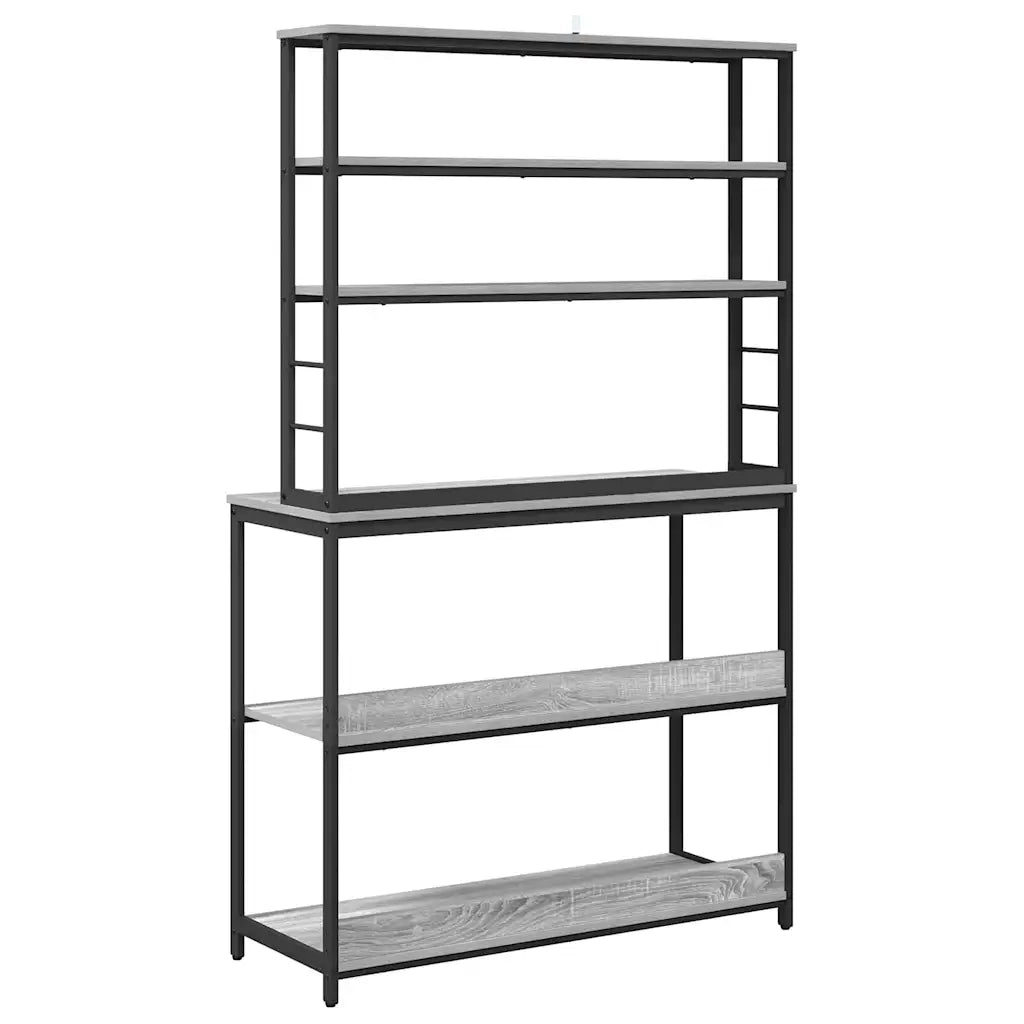 Mensola da cucina-Scaffale per Cucina Grigio Sonoma 100 x 40 x 168 cm