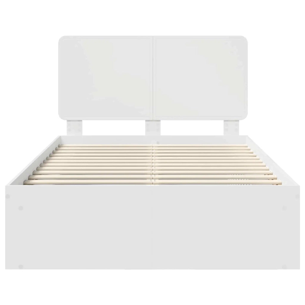 Struttura del letto Bianco 120 x 190 cm Pino massello
