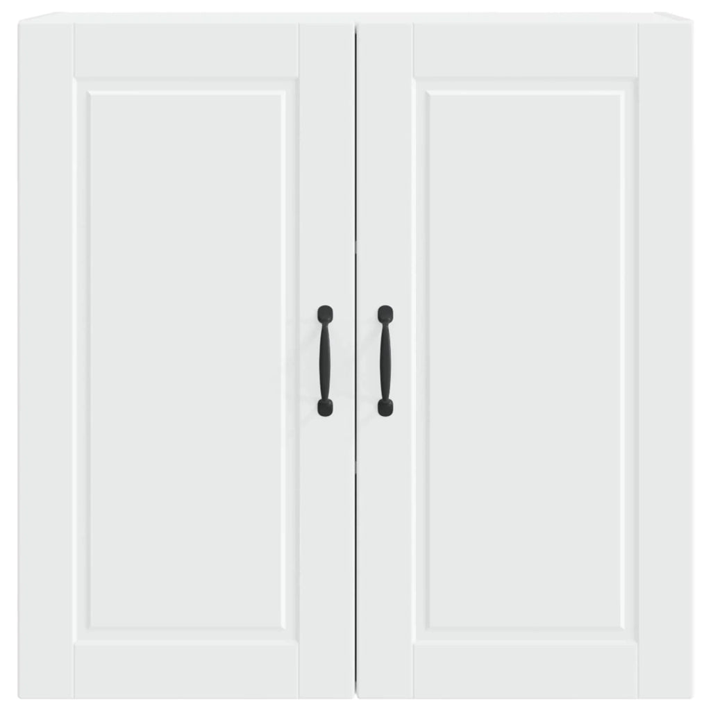 Mobile da cucina moderno a parete con 3 ripiani 80 x 31 x 80 cm legno ingegnerizzato bianco 02_0054398