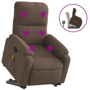 Poltrona Alzapersona Reclinante Massaggiante | Sedia Relax Marrone Microfibra