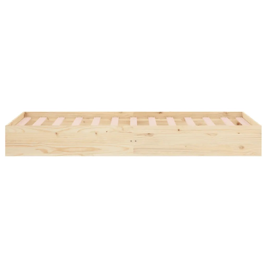 Letto singolo | Letto per adulti | Giroletto in Legno Massello 90x190 cm Single