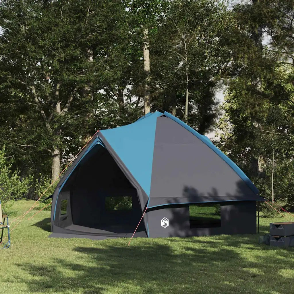 Tenda a teepee per 10 persone Blu e Grigio 567 x 470 x 242 cm