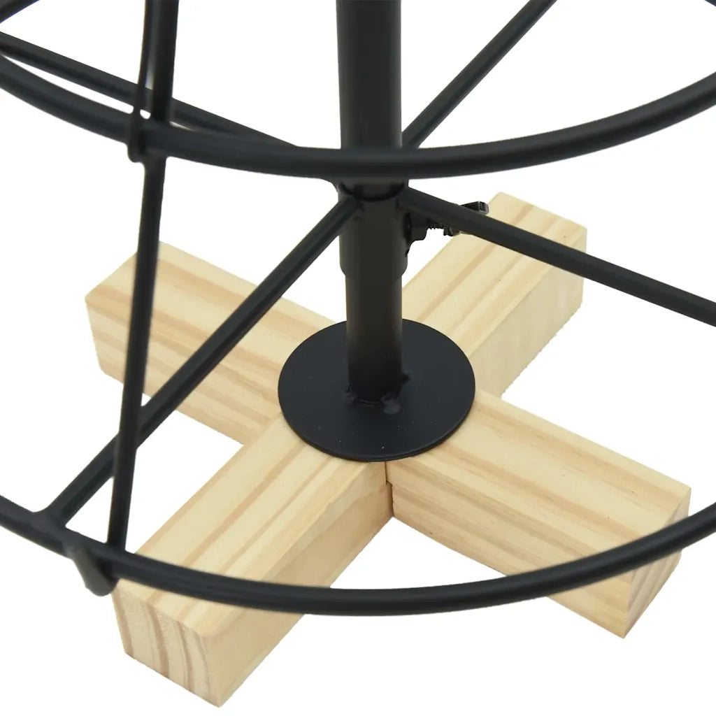 Albero a Cono di Natale con supporto Nero 60 cm Acciaio 42019157
