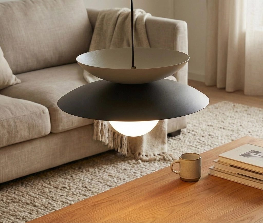 Lampada sospesa NAGOYA 1xG9 nero beige bianco Emibig