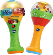 VTech Le Magiche Maracas Luminose, Strumento Bilingue per Bambini, Giocattolo per Neonati in Italiano e Inglese, Libro N