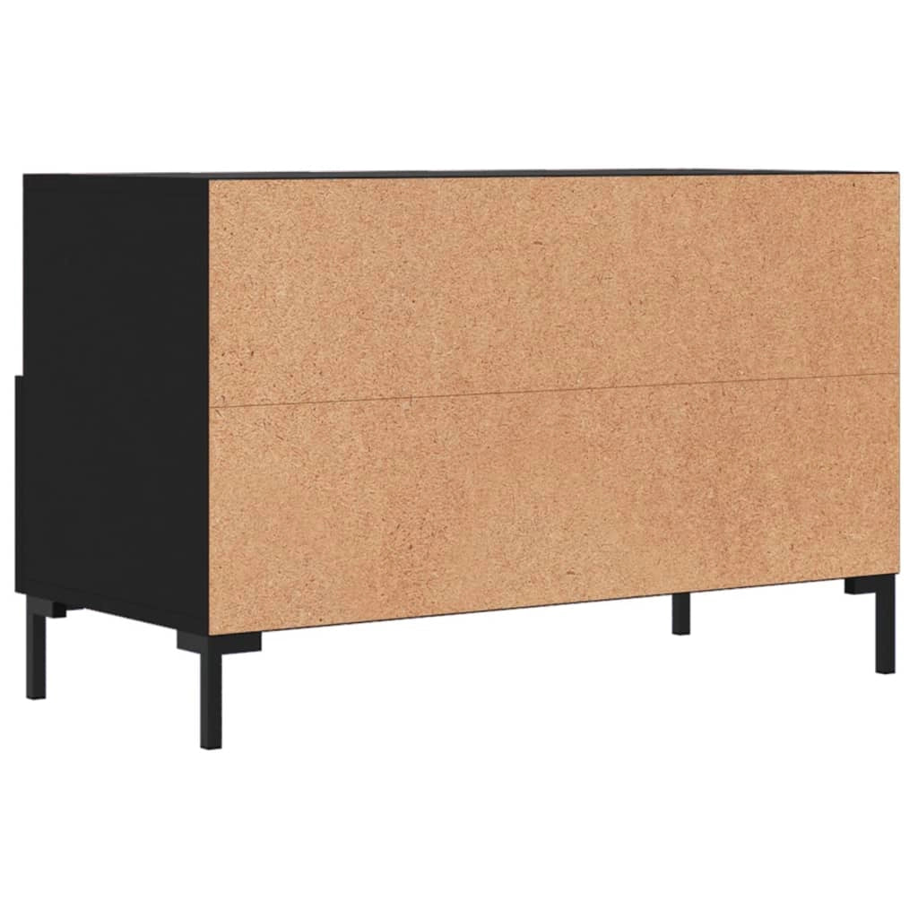 Mobile TV multimediale mensola TV credenza TV sala da pranzo soggiorno camera da letto 80 x 36 x 50 cm legno ingegnerizzato nero 02_0026315