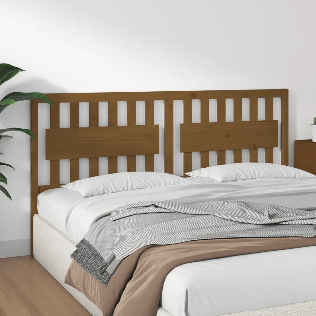 Testiera per Letto ambra 185,5x4x100 cm Legno Massello di Pino 818588