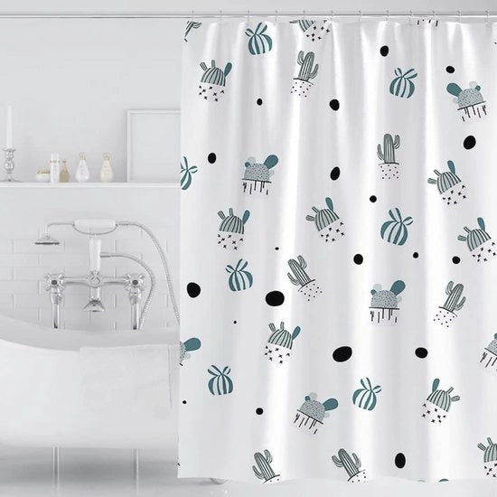 Douchegordijn perimetrale extra resistente all'acqua per bagno - Antimuffa e lavabile (300 x 200 cm)