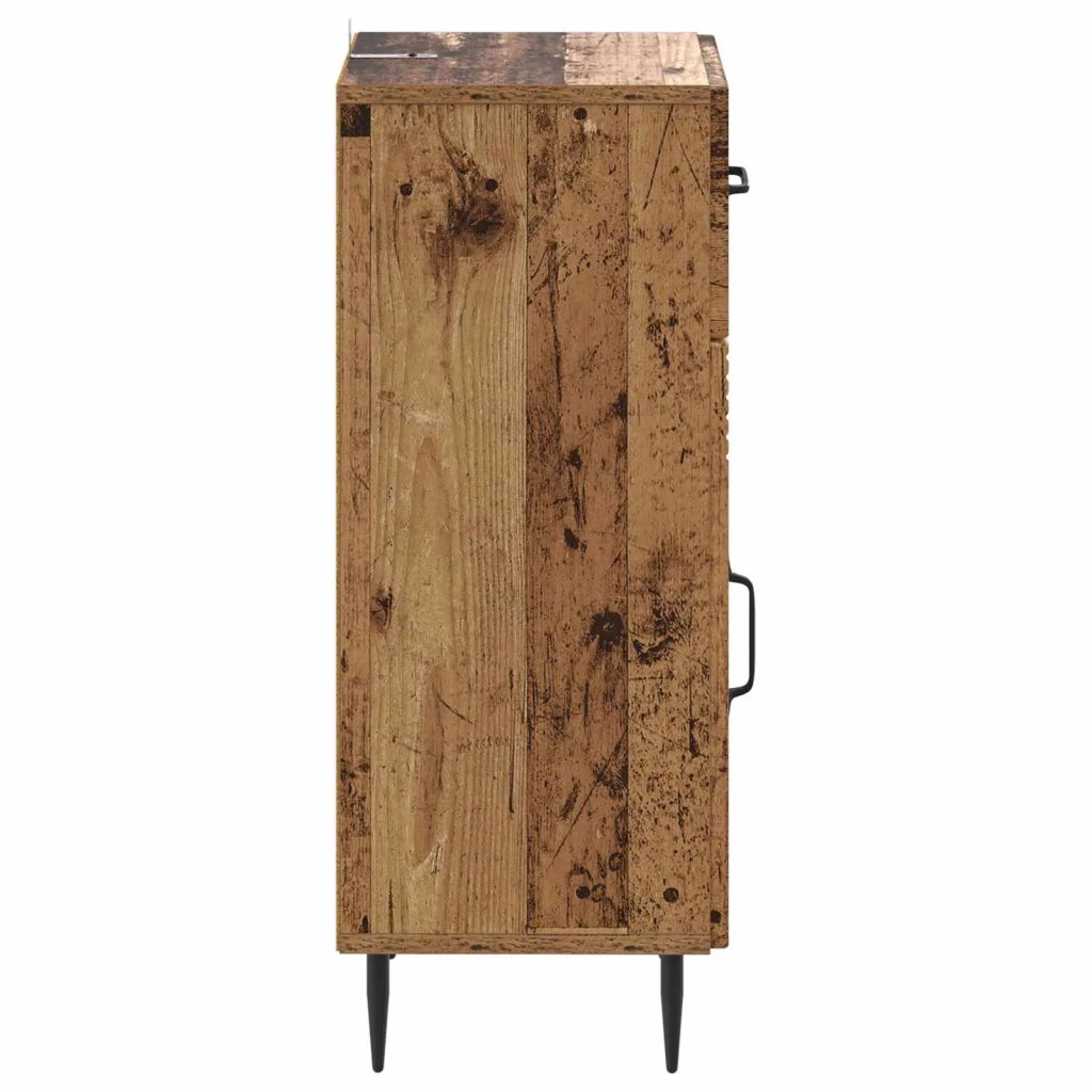 Mobiletto da Bagno HAARLEM Legno antico 30 x 31 x 80 cm 896833