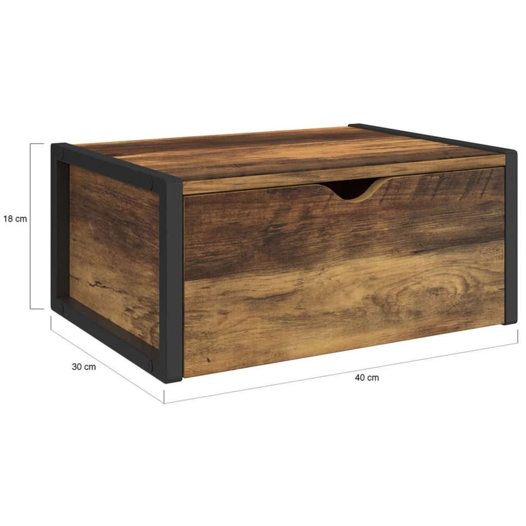 IDMarket - Set di 2 comodini a parete HAWKINS Mensola sospesa dal design industriale