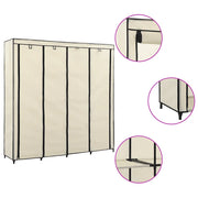 Guardaroba con 4 Scomparti Crema 175x45x170 cm cod mxl 66118