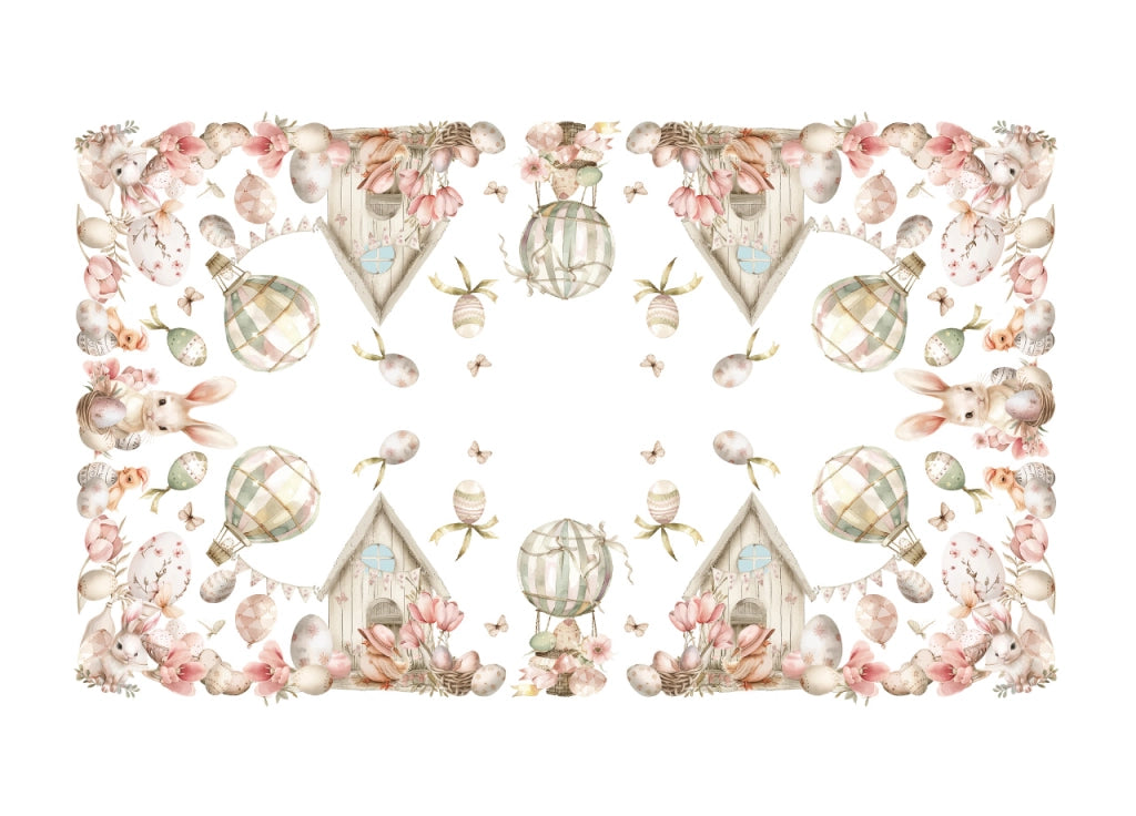 Tovaglia Copritavolo Cucina 100% Cotone Digitale Pasqua Disegno Pink Easter GI - 150x180 - Pink Easter