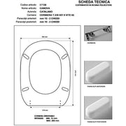 Copriwater catalano canova bianco cromo-sedile-asse wc