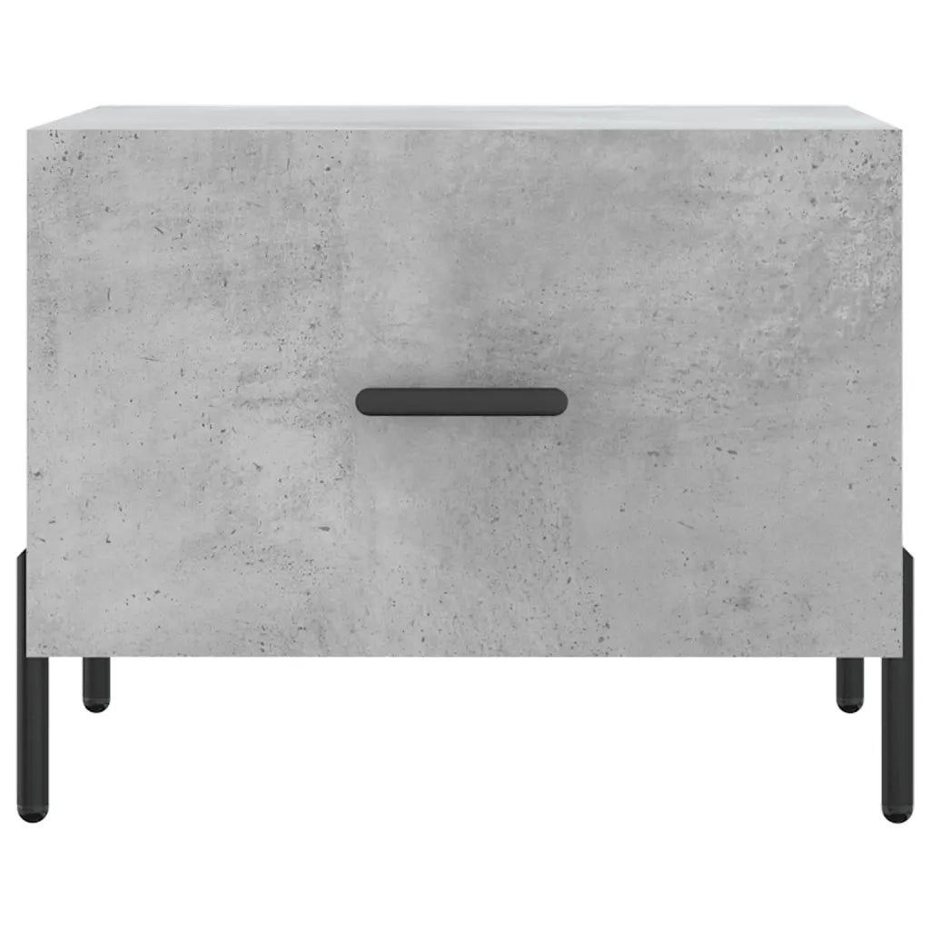 Tavolino Salotto Grigio Cemento 50x50x40 cm Legno Multistrato 829420