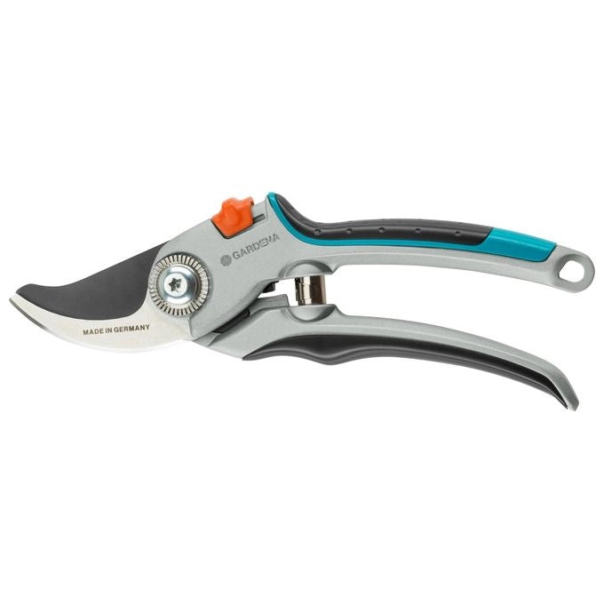 GARDENA 8906-20 Comfort Forbici da Giardino Bypass Lama Intercambiabile Tensione Regolabile Impugnatura Ergonomica Blocco Sicurezza Monomano colore Grigio Turchese