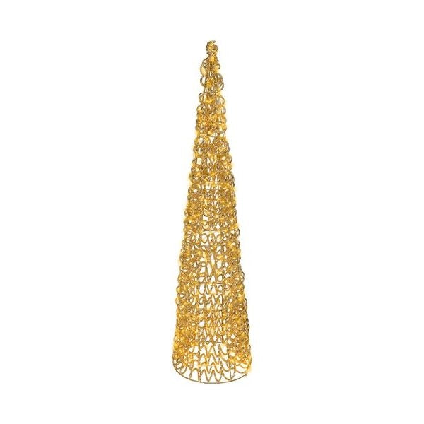 Decorazione luminosa natale amicasa 9493964 cono gold