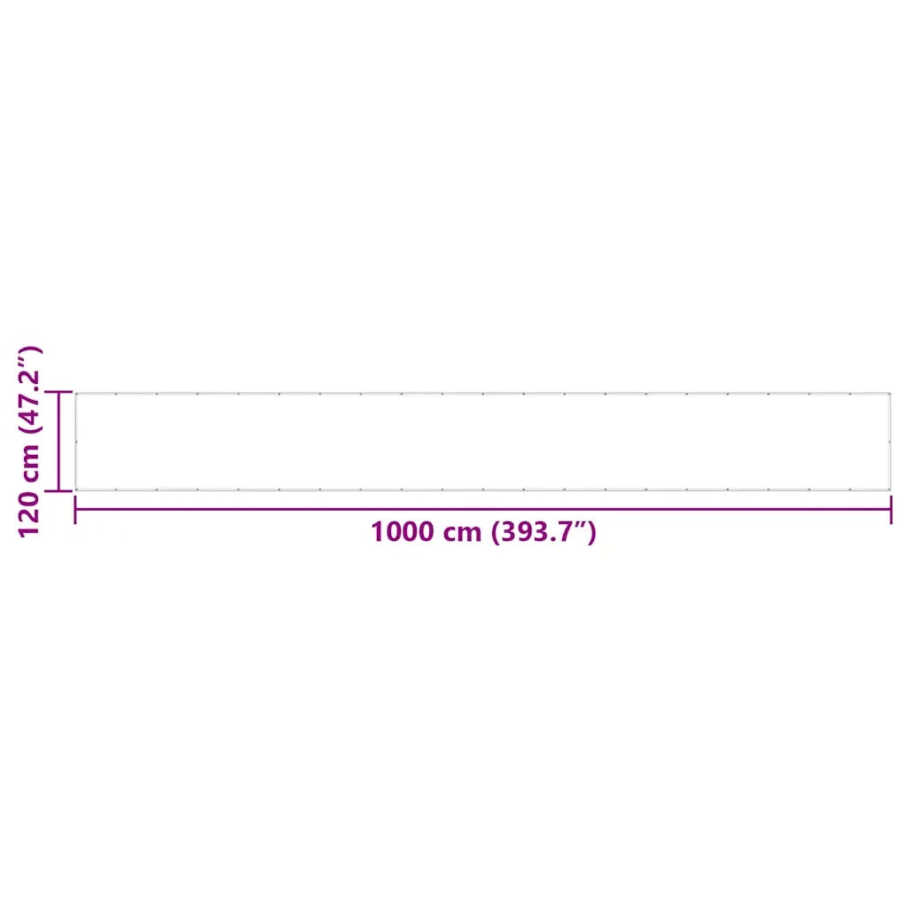 Paravento per Balcone Striscia Gialla e Bianca 120x1000 cm CFW1203979