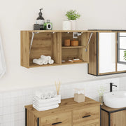 Mobiletto da Bagno Rovere Artigianale 80x25x40 cm in Truciolato 860093