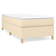 Letto singolo | Letto per adulti | Struttura Letto a Rete a Molle Crema 80x200 cm in Tessuto