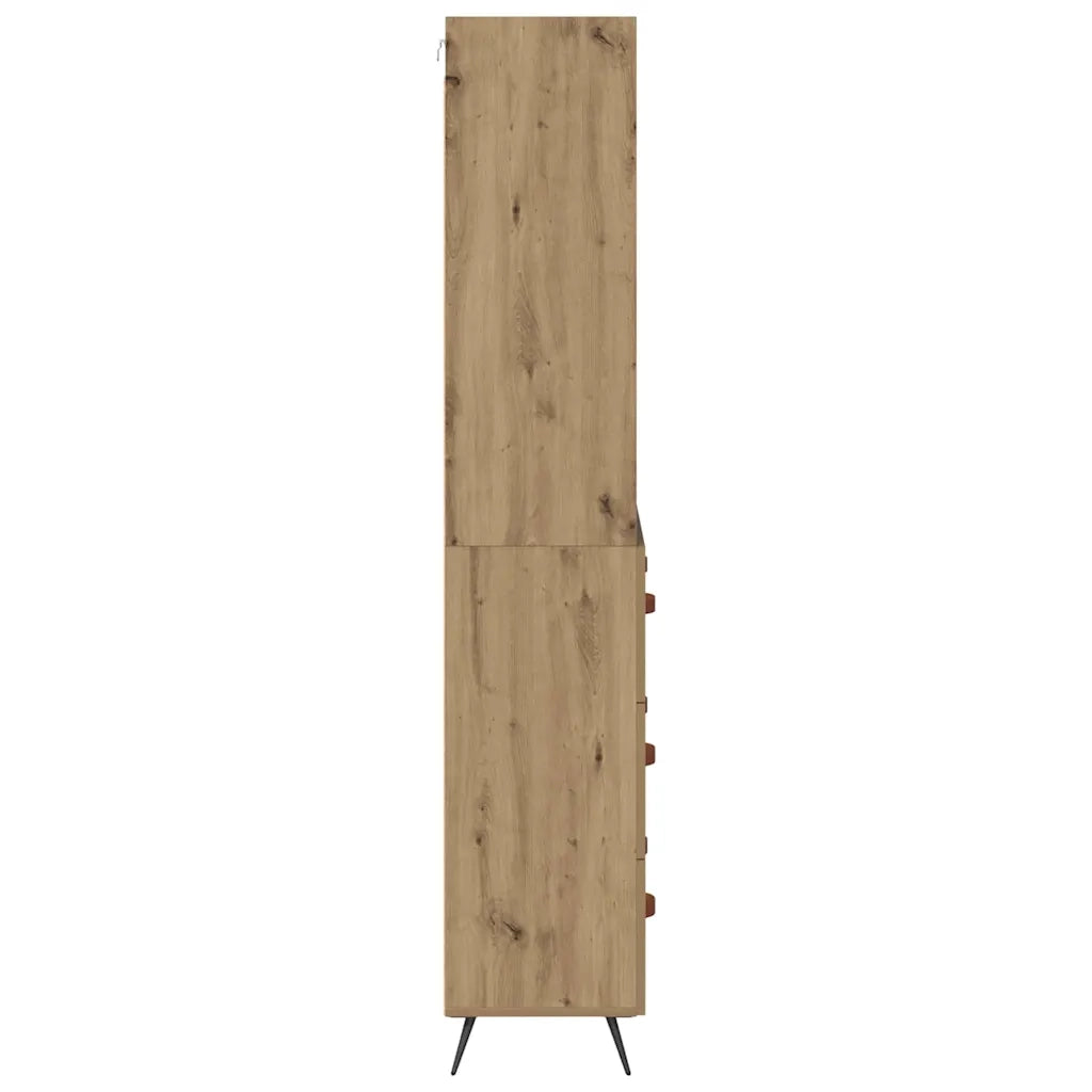 Credenza con Cassetto-Buffet-Armadio da cucina Rovere artigianale 69,5 x 34 x 180 cm 327037