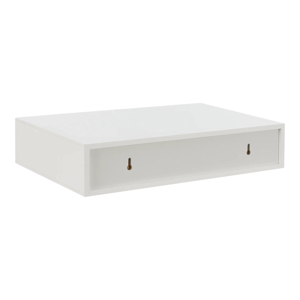 Set di 2 mensole da parete moderno mobile contenitore 40 x 24 x 8 cm bianco 03_0009734