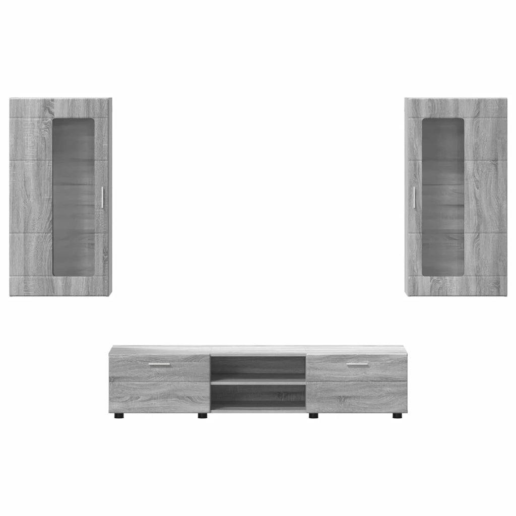 Set mobile TV FLORIN 3 pcs Grigio Sonoma Legno multistrato 3397930