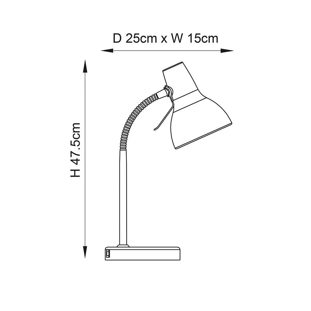 Lampada da scrivania Amalfi Endon nichel satinato USB GU10 7W