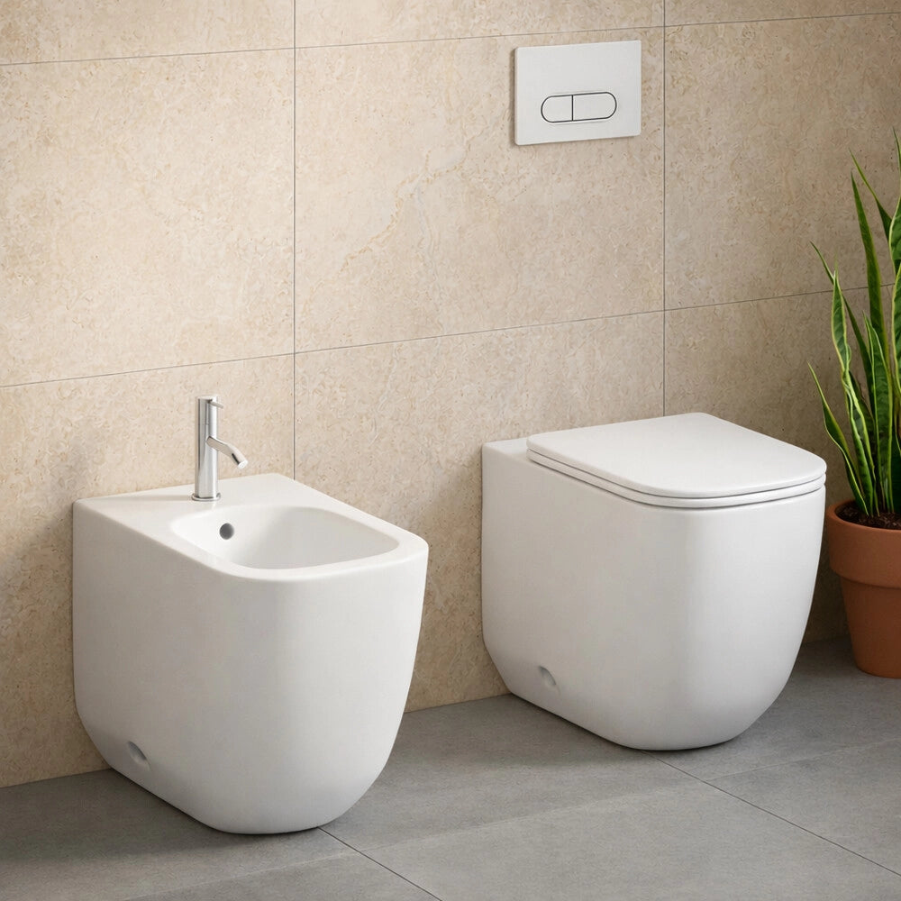 Copriwater soft close slim in termoindurente bianco opaco a sgancio rapido Kora