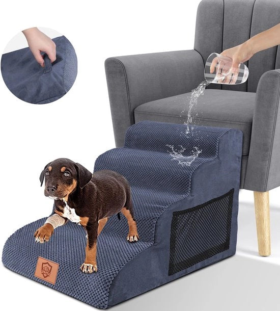 Trappola acquatica per cani piccoli, altezza 50cm, trappola per animali lavabile, scala per cani e gatti per letti alti
