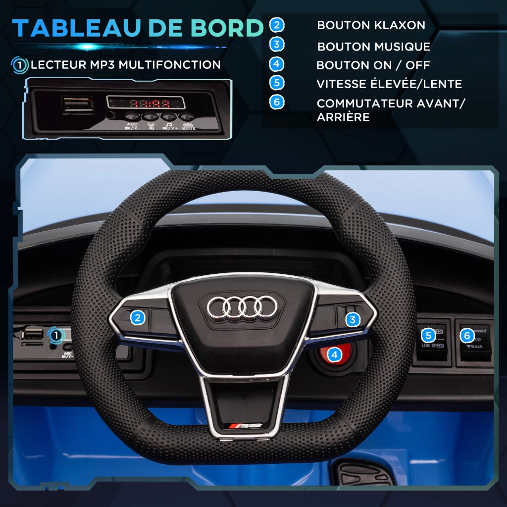 Auto elettrica per bambini ¨C zephmum ¨C 12V, telecomando, blu