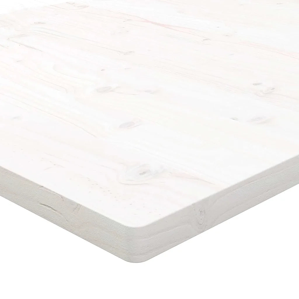 Piano Scrivania Bianco 110x60x2,5 cm in Legno Massello di Pino 824446