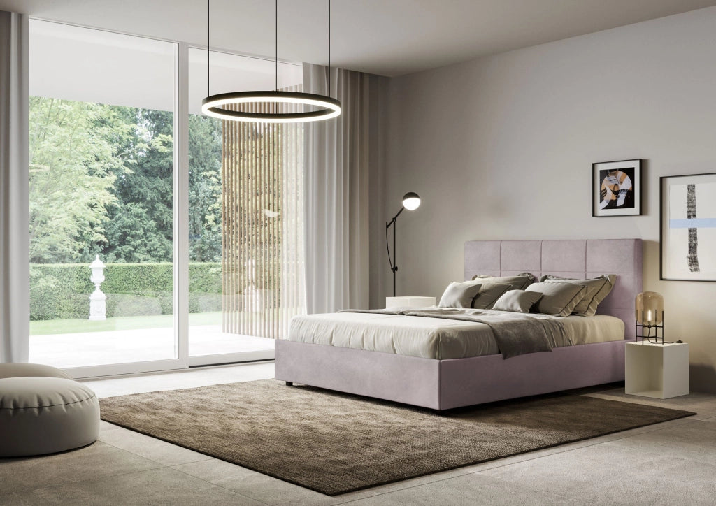 Letto Matrimoniale Francese 140x210 cm con Rete Mika Glicine