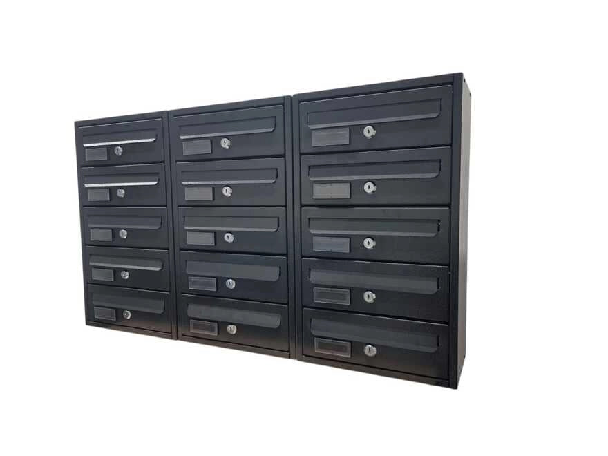Casellario Postale da Esterno MODULARE BoxoB Imperium 983 Con Cilindretti Numerati (RAL 7021) - 6 Comparti
