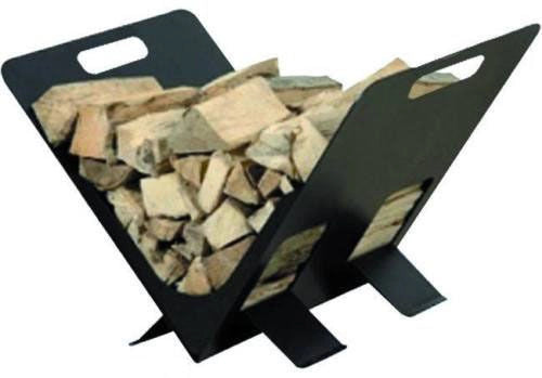 Portalegna in acciaio per camini 605 angolo retto mm. 40x32x45H