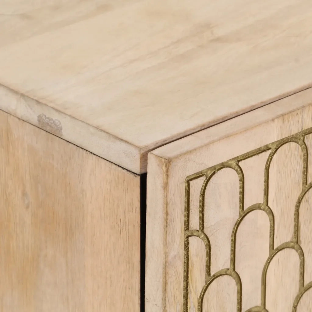 Credenza | Madia | Buffet da pranzo | Armadio da pranzo 60x33x75 cm in Legno Massello di Mango