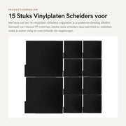 Scheda di separazione in vinile da 15 pezzi - Schede di separazione spesse - Distributore di schede - Organizzatore - Materiale PP robusto - Progetto personalizzabile
