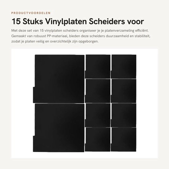 Scheda di separazione in vinile da 15 pezzi - Schede di separazione spesse - Distributore di schede - Organizzatore - Materiale PP robusto - Progetto personalizzabile