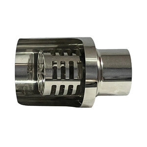 C TERMINALE INOX ORIZZONTALE D 8 CM