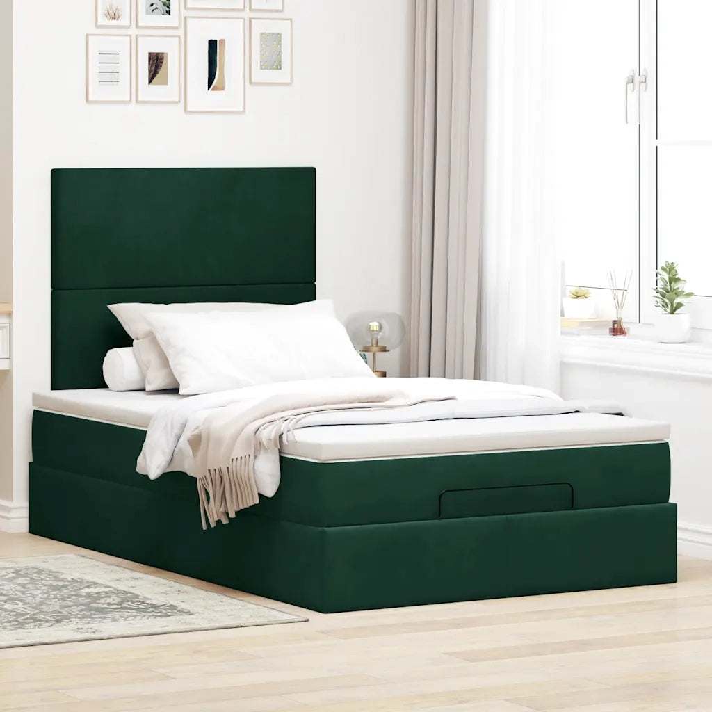 Struttura Letto Pouf con Materassi 120x190 cm Velluto 3313388