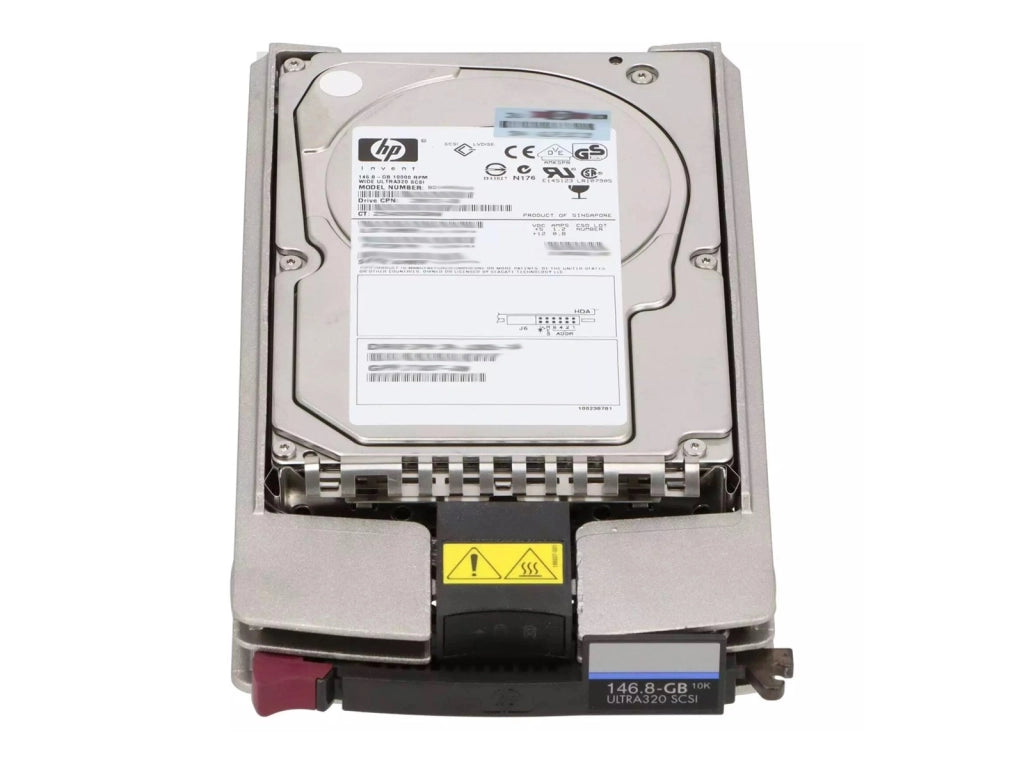 Disco Rigido Professionale HP 146.8GB per Server Modello BD1468856B SCSI Ultra320 10K RPM con Supporto Estraibile Caddy - EX DEMO