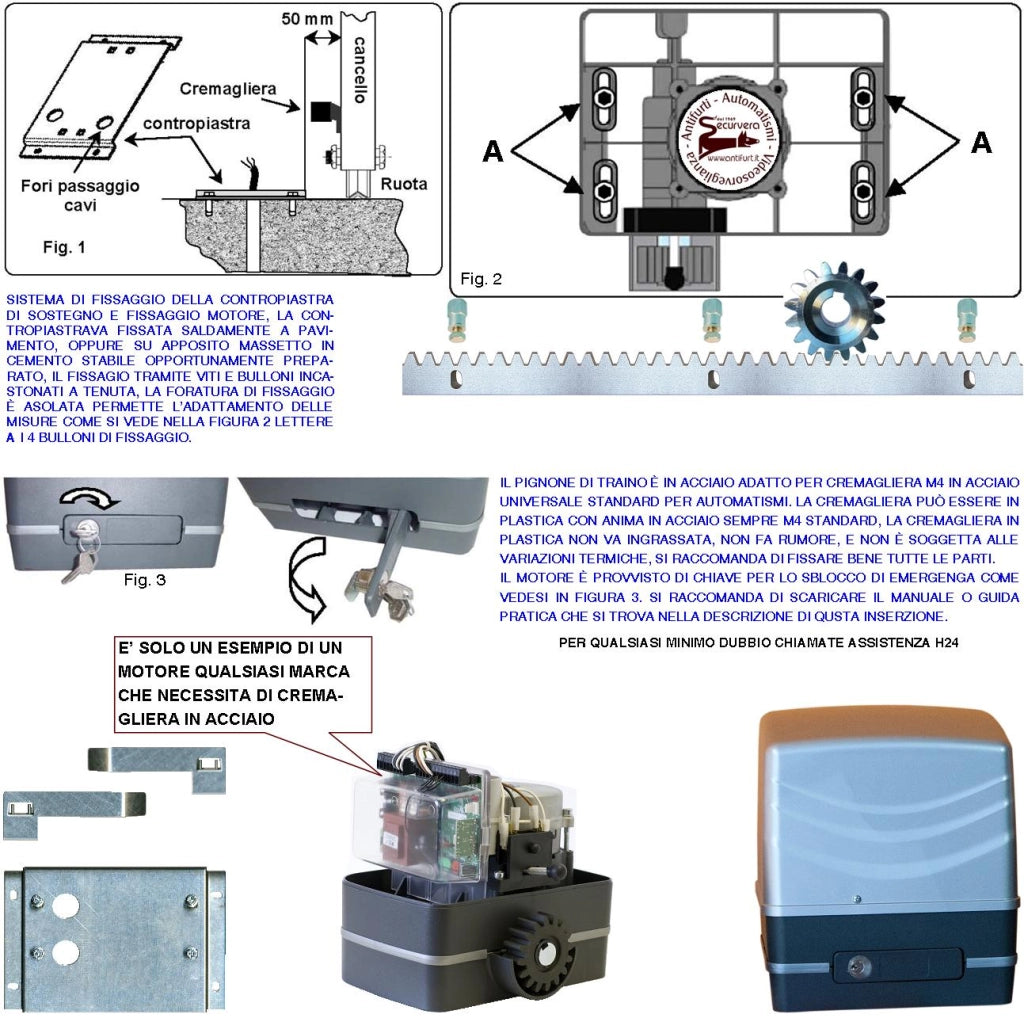 Cremagliera in Acciaio Zincato M4 Universale Sei Moduli da 1 Metro Con 80 Denti 12X30 mm Portata 22 Q.li Max 30 Q.li Fissaggio Tre Bulloni Per Metro Ricambio Cancello Scorrevole Giunture a Contatto
