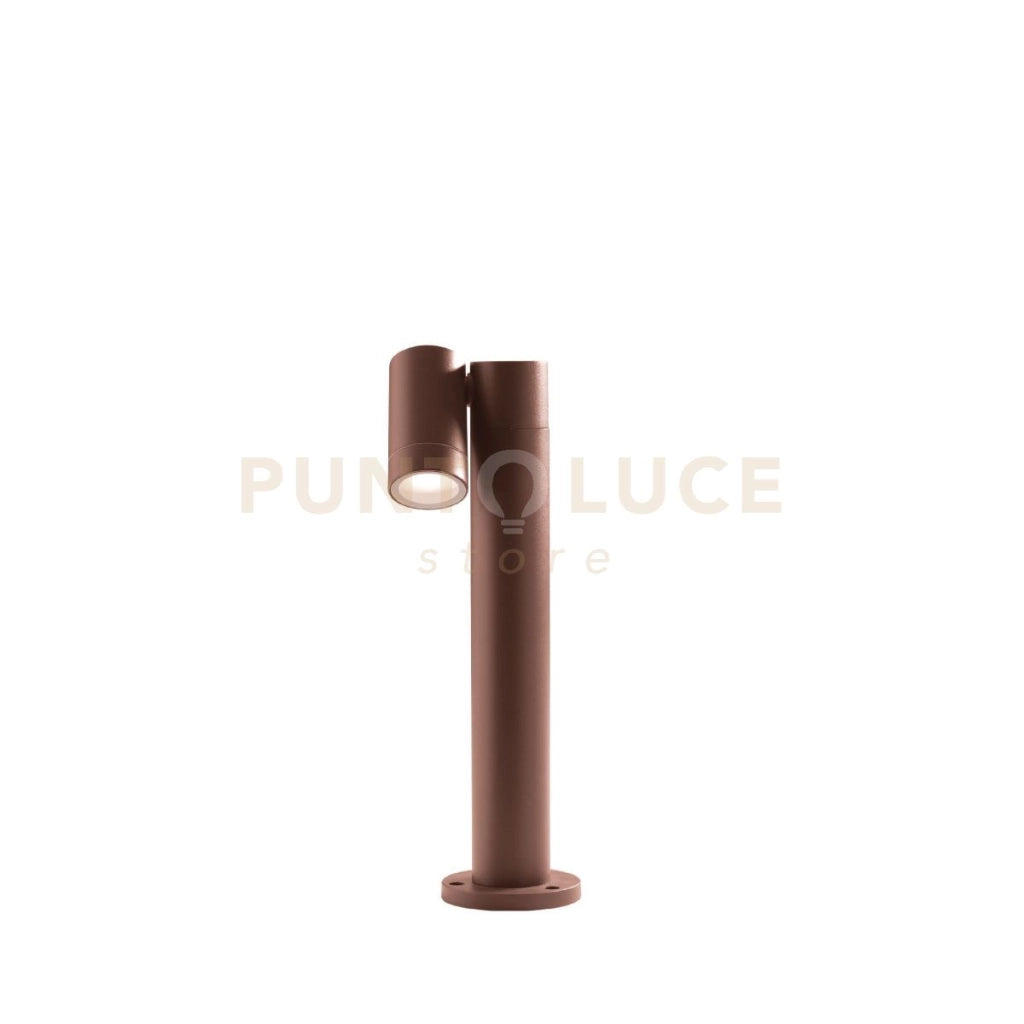 GES1110- PALETTO IN ALLUMINIO 1 LUCE ATTACCO GU10 MARRONE IP65 H.45CM
