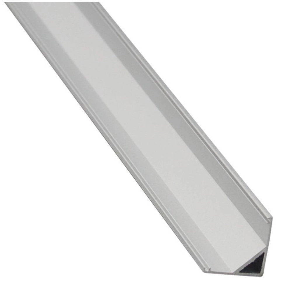Trade Shop - Profilo Angolare In Alluminio Per Strisce Led A Superficie Con Copertura Opaca 2mt Al-04-s -